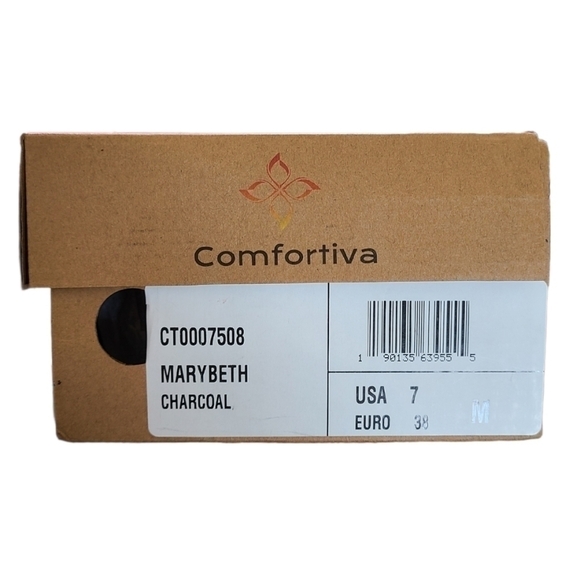 7.5 - Comfortiva | Marybeth Charcoal Loafer Flats - Picture 8 of 10